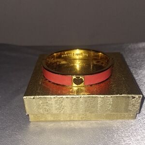 Gold and Pink Heart Bracelet